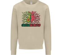 Felpa Divertente Verde Sano A Forma Di Cuore Con Avocado Uomo