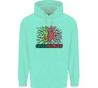 Felpa Divertente Verde Sano A Forma Di Cuore Di Avocado Uomo