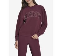 Felpa DKNY Embroidery Logo bordeaux donna - S