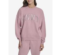 Felpa DKNY Embroidery Logo rosa donna - L