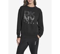 Felpa DKNY Logo Crew nero puro donna - S