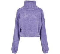 Felpa dolcevita da donna Urban Classics chenille Bleu XS