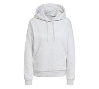 adidas Donna Essentials Small Logo Feel Cozy Hoodie, Light Grey Heather/White, XS