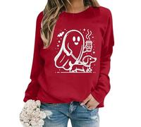 Felpa Donna Calda Hoodie Lunghe Calda Natalizio Lupetto Colorata Belle Canguro Peluche Harbor Raise Comode Marroni Molto Babbo Glitter Incrociato Claus Norvegesi