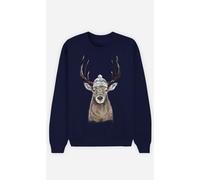 Felpa Donna. Colore Blu Marino. LET'S GO OUTSIDE