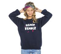 Felpa Donna. Colore Blu Marino. MAMIE D'AMOUR