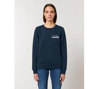 Felpa Donna. Colore Blu Marino. WE ARE FAMILY CUORE