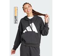 FELPA DONNA CON CAPPUCCIO ADIDAS ESSENTIALS BIG LOGO JN1845 col. nero/bianco