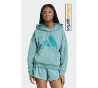 FELPA DONNA CON CAPPUCCIO ADIDAS ESSENTIALS BIG LOGO JV5723 - col. turchese