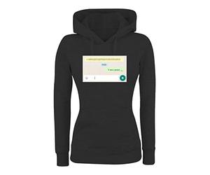 Felpa Donna con Cappuccio Basic Top qualità Top vestibilità - Ti Devo Parlare - Divertente Humor Made in Italy (M, Nero)