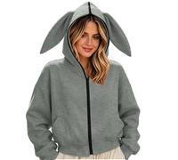 Felpa Donna Con Cappuccio Corta Vita Alta Cropped Pullover Oversize Moda