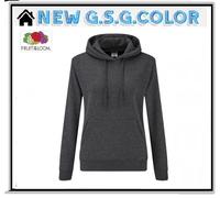 Felpa donna con cappuccio e tasche a marsupio Fruit of the Loom