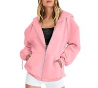 Felpa Donna con Cappuccio e Zip Giacca da Donna Autunno Invernale Manica Lunga Cotone Taglie Comode Hoodie Sweatshirt Classico Oversize Pullover 2025 per Sportiva Casual Tinta Unita in Stile College
