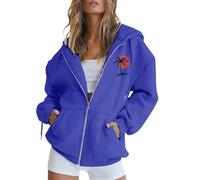 Felpa Donna con Cappuccio e Zip Giacca Sportiva Leggero Hoodie Cotone Manica Lunga Sweatshirt Aperto Tasche Cerniera Felpe Casual Classico Primavera Autunno felpa con zip donna Correre Al Mattino