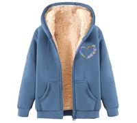 Felpa Donna Con Cappuccio Foderata In Pile Calda Felpe Con Zip In Pile Cappotto In Peluche Caldo Giacca Casual Oversize Felpa Manica Lunga Termica Outwear Da Camera Hoodies Tinta Unita Fleece Autunno