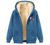 Felpa Donna Con Cappuccio Foderata In Pile Calda Giacca Invernale Con Zip Felpa Pile Donna Teddy Hoodie Con Cerniera Sweatshirt Inverno Autunno Costume Babbo Natale Uomo Donna Adulti natalben insieme