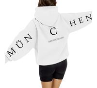 Felpa Donna con Cappuccio Giacca Sportiva Leggera Hoodie Cotone Manica Lunga Sweatshirt Tasche Frontali Casual Classico Tinta Unita Comoda Felpa Cappuccio Donna Morbido e Delicato sulla Pelle