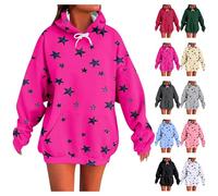 Felpa Donna con Cappuccio- Giacca Sportiva Leggero Hoodie Cotone Manica Lunga Sweatshirt con Tasche Felpe Casual Classico Tinta Unita Felpa Lunga Donna Morbido e Delicato sulla Pelle