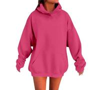Felpa Donna con Cappuccio Solid Color da Elegante Zippe Carino Stampa Top Allentato Casual in Maglia Hoodie Autunno Allentata per E Inverno
