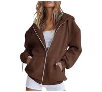 Felpa Donna con Zip e Cappuccio Leggera Giacca in Pile Sportiva Invernale Felpa Maglione Inverno Sport Giacche a Vento Felpe Cotone Curvy Oversize Autunno