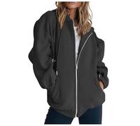 Felpa Donna con Zip e Cappuccio Leggera Giacca in Pile Sportiva Invernale Felpa Maglione Inverno Sport Giacche a Vento Felpe Cotone Curvy Oversize Autunno
