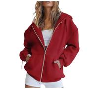 Felpa Donna con Zip e Cappuccio Leggera Giacca in Pile Sportiva Invernale Felpa Maglione Inverno Sport Giacche a Vento Felpe Cotone Curvy Oversize Autunno