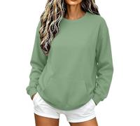 Felpa Donna Cotone décontracté, Felpa Senza Cappuccio con Tasca per Una vestibilità Comoda, Pullover Casual a Maniche Lunghe per Stile Minimalista, Cappuccio per Tutti i Giorni