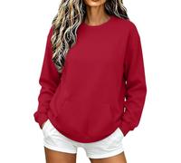 Felpa Donna Cotone décontracté, Felpa Senza Cappuccio con Tasca per Una vestibilità Comoda, Pullover Casual a Maniche Lunghe per Stile Minimalista, Cappuccio per Tutti i Giorni