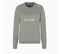 Felpa Donna EA7 Emporio Armani Logo Girocollo 8NTM45 U8142 Verde