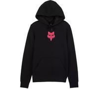 Felpa con cappuccio fox head da donna nero rosa