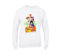 Felpa Donna Girocollo Basic Top qualità Top vestibilità - Kiss Me Licia - Divertente Humor Made in Italy (Bianco, S)