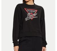 Felpa Donna Guess Logo Moda W5RQ04KB683 JBLK Nero