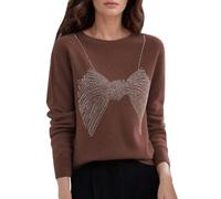 Felpa Donna Invernale Sweatshirt Merinos Azzurra Scuro Colorate Coste Ansietta Bicolore Bimbo Abbinamenti Giapponese Aim Glamour Scalapay Corto Schiena Lanterna Santa Sito