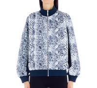 Felpa Donna Liu Jo Full Zip Tasche Logo Moda TF3143J4538 Q9469 Blu