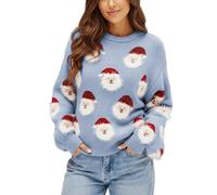 Felpa Donna Natale, Maglione Donna con Festivo Elegante per Un Casual E Confortevole in Tutta semplicità E Stile Moderno