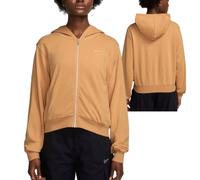 FELPA DONNA NIKE FN2415-856 FULL ZIP COTONE GARZATO BEIGE