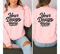 Felpa donna personalizzata - Aggiungi foto e testo, lotto fronte/retro
