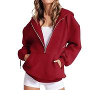 Felpa Donna Personalizzata Felpa In Pile Da Donna Autunno Invernale Con Cappuccio Tinta Unita Casual Curvy Sweatshirt Aperto Top In Morbido Fitness Outerwear Leggero Elegante Con Tasche Per Palestra