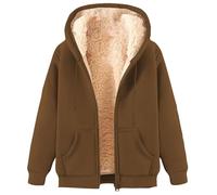 Felpa Donna Pile Con Zip Oversize Invernale Giubbino Imbottita Con Cappuccio Curvy Elegante Cappotto Pile Fleece Peluche Caldo Comodo Giubbotto Leggera Pesante Imbottita Giacca Firmati Cerniera