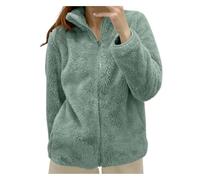 Felpa Donna Pile Invernale Caldo con Cerniera Giacca Casa Donna Corta Pile Senza Cappuccio Giacca Tinta Unita Cappotto Peluche Morbido Giubbotto Fleece Comoda Leggera Per Giorni Freddi