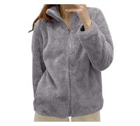 Felpa Donna Pile Invernale Caldo con Cerniera Giacca Casa Donna Corta Pile Senza Cappuccio Giacca Tinta Unita Cappotto Peluche Morbido Giubbotto Fleece Comoda Leggera Per Giorni Freddi
