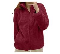 Felpa Donna Pile Invernale Caldo con Cerniera Giacca Casa Donna Corta Pile Senza Cappuccio Giacca Tinta Unita Cappotto Peluche Morbido Giubbotto Fleece Comoda Leggera Per Giorni Freddi