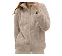 Felpa Donna Pile Invernale Caldo con Cerniera Giacca Casa Donna Corta Pile Senza Cappuccio Giacca Tinta Unita Cappotto Peluche Morbido Giubbotto Fleece Comoda Leggera Per Giorni Freddi