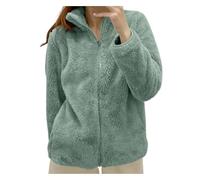 Felpa Donna Pile Invernale Caldo con Cerniera Giacca da Camera Donna Invernale Corta Pile Senza Cappuccio Giacche Invernale con Pile Tinta Unita Cappotto In Peluche Sherpa Giubbotto Fleece Comoda
