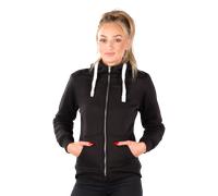Richa Titan Felpa con cappuccio e zip da moto da donna, nero, taglia 2XL per donne