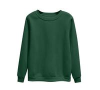 Felpa Donna Senza Cappuccio in Cotone, Sweatshirt Donna Corta, con Collo Tondo, Mantella Leggera, Manteau di Grande Taglia, Vêtements a Colore Uniforme, Abbigliamento Casual, Manica Lunga, Top
