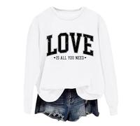 Felpa Donna Senza Cappuccio,Top Tempo Libero Color Block Moda Maglione Tinta Unita Collo Rotondo alla Pullover Cappotto Lungo dal Taglio Diversi Colori Disponibili