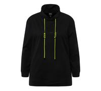 Felpa donna Ulla Popken taglie forti fantasia scritta collo alto manica...
