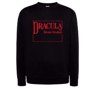 Felpa Dracula by Bram Stoker Nera con Cappuccio o Girocollo cover libro horror