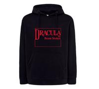 Felpa Dracula by Bram Stoker Nera con Cappuccio o Girocollo cover libro horror